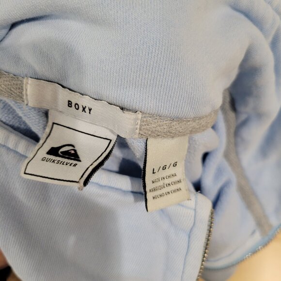 Light-blue Half-zip Boxy Pull-over Sweatshirt by Quiksilver - Picture 4 of 5